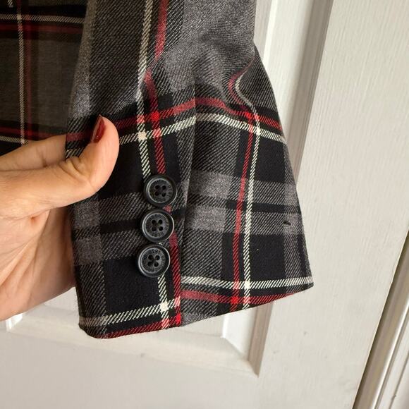 Brooks Brothers Two-Buttoned Plaid Wool Blazer Jacket Size Large Preppy Academia - Picture 4 of 9